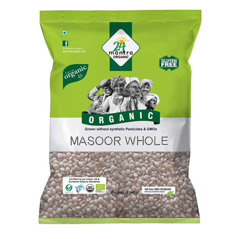 24 Mantra organic masoor whole with skin 