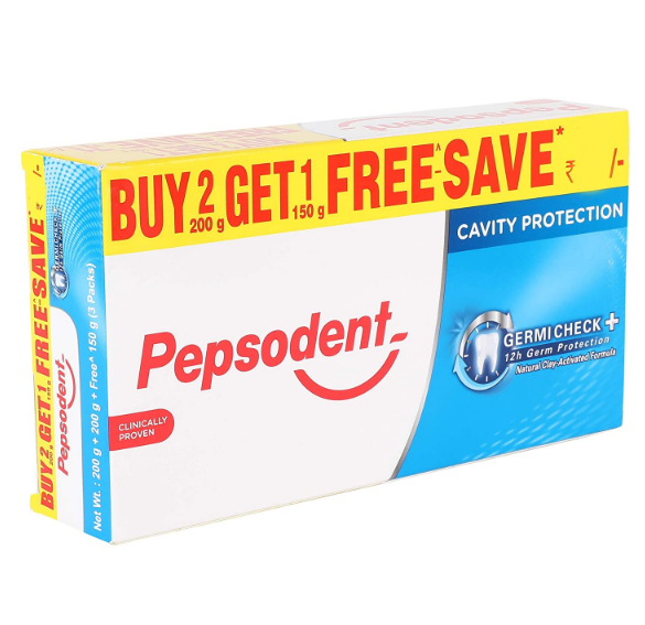 Pepsodent Germicheck 200Gm X2 + 150Gm Free