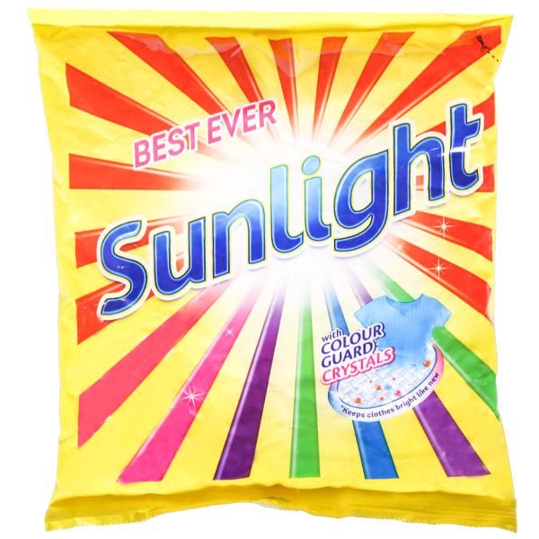 Sunlight With Colour Guard Crystals Detergent Powder.