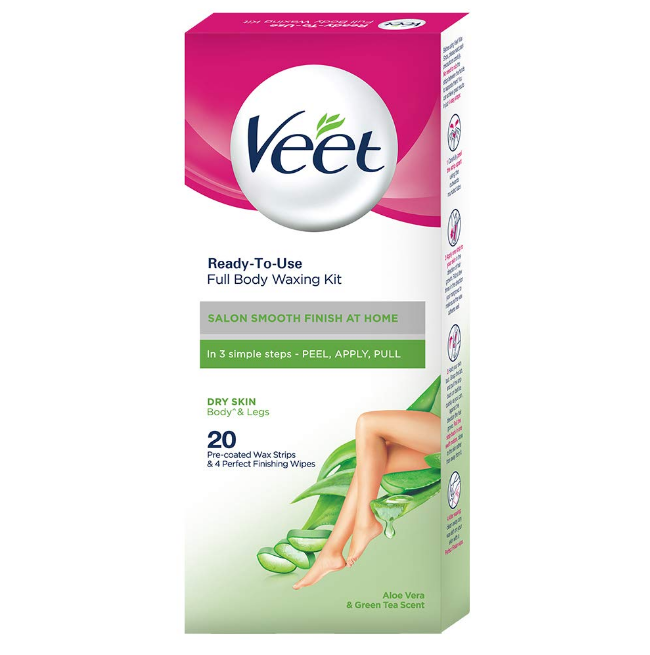 Veet Full Body Waxing Kit - Dry Skin (20 strips)