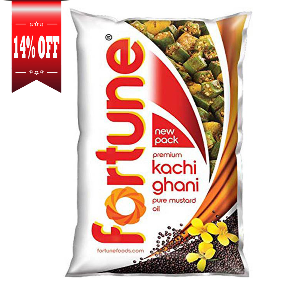 Fortune Kachi Ghani Pure Mustard Oil Pouch