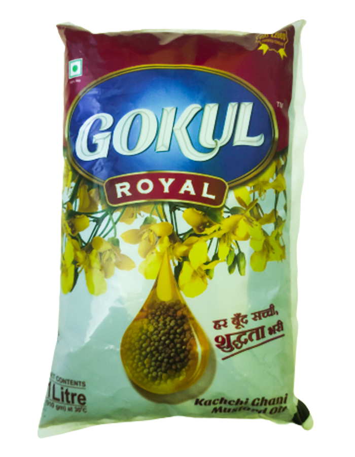 Gokul Royal Kachchi Ghani Mustard Oil (Pouch)