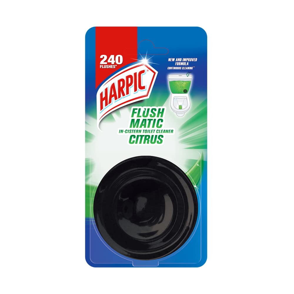 Harpic Flushmatic In-Cistern Toilet Cleaner Blocks, Citrus