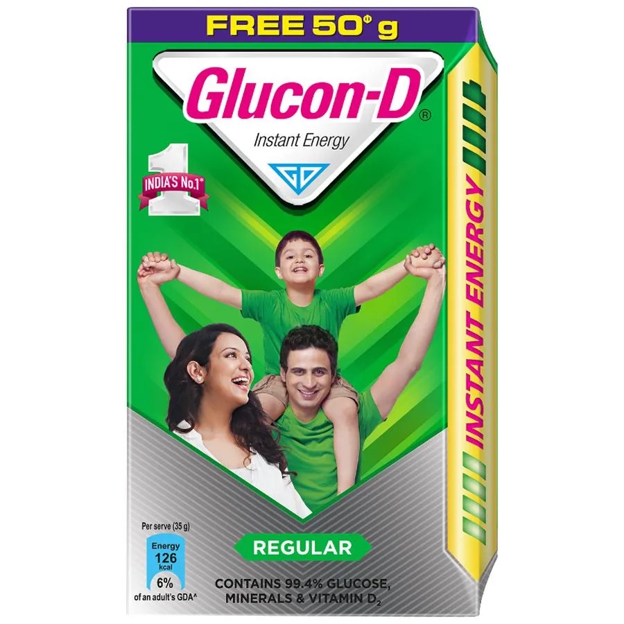 Glucon-D Instant Energy Health Drink - Regular, 450 g (Get 50 g Free)